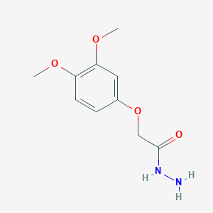 molecular formula C10H14N2O4 B12945706 Acetic acid, 2-(3,4-dimethoxyphenoxy)-, hydrazide 