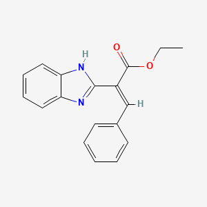 Ethyl 2-(1H-benzo[d]imidazol-2-yl)-3-phenylacrylate