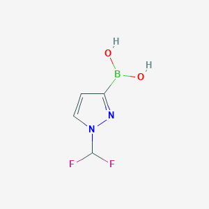 molecular formula C4H5BF2N2O2 B12945729 [1-(Difluoromethyl)-1H-pyrazol-3-yl]boronic Acid 