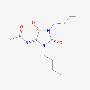 molecular formula C13H21N3O3 B12945730 N-(1,3-Dibutyl-2,5-dioxoimidazolidin-4-ylidene)acetamide CAS No. 88192-03-4