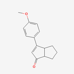 molecular formula C15H16O2 B12945750 3-(4-Methoxyphenyl)-4,5,6,6a-tetrahydropentalen-1(3aH)-one 