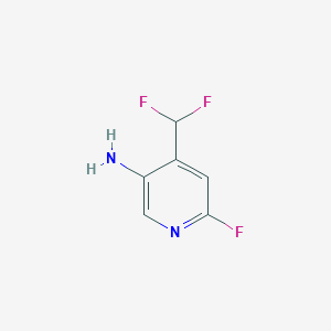 molecular formula C6H5F3N2 B12945774 4-(Difluoromethyl)-6-fluoropyridin-3-amine 