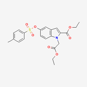 Ethyl 1-(2-ethoxy-2-oxoethyl)-5-(tosyloxy)-1H-indole-2-carboxylate