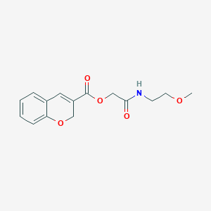 molecular formula C15H17NO5 B12945848 2-((2-Methoxyethyl)amino)-2-oxoethyl 2H-chromene-3-carboxylate 