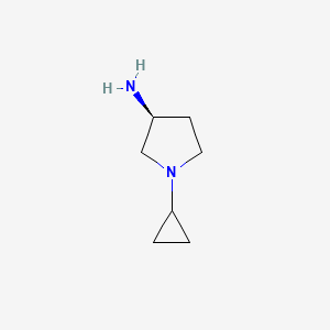 molecular formula C7H14N2 B12945853 (s)-1-Cyclopropylpyrrolidin-3-amine 