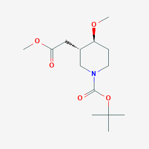 tert-Butyl (3S,4S)-4-methoxy-3-(2-methoxy-2-oxoethyl)piperidine-1-carboxylate