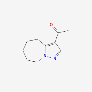 molecular formula C10H14N2O B12945888 1-(5,6,7,8-Tetrahydro-4H-pyrazolo[1,5-a]azepin-3-yl)ethan-1-one 