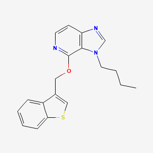 molecular formula C19H19N3OS B12945894 4-[(1-Benzothiophen-3-yl)methoxy]-3-butyl-3H-imidazo[4,5-c]pyridine CAS No. 87035-27-6