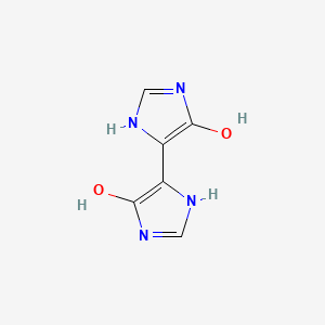 molecular formula C6H6N4O2 B12945924 1H,1'H-[4,4'-Biimidazole]-5,5'-diol CAS No. 855261-70-0