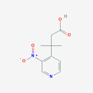 molecular formula C10H12N2O4 B12945928 3-Methyl-3-(3-nitropyridin-4-yl)butanoic acid 