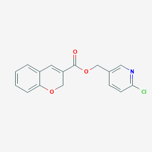 molecular formula C16H12ClNO3 B12945953 (6-chloropyridin-3-yl)methyl 2H-chromene-3-carboxylate 