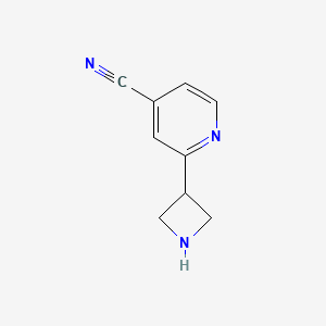 molecular formula C9H9N3 B12946040 2-(Azetidin-3-yl)isonicotinonitrile 