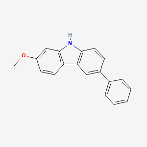 molecular formula C19H15NO B12946048 2-Methoxy-6-phenyl-9H-carbazole 