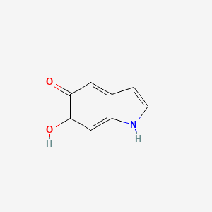 molecular formula C8H7NO2 B12946056 6-Hydroxy-1,6-dihydro-5H-indol-5-one 