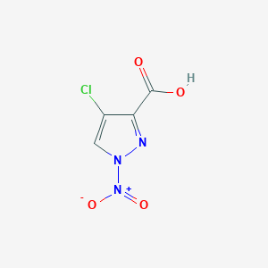 molecular formula C4H2ClN3O4 B12946074 4-Chloro-1-nitro-1H-pyrazole-3-carboxylic acid 