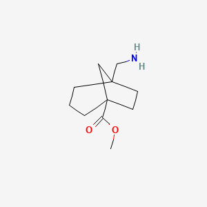 molecular formula C11H19NO2 B12946079 Methyl 5-(aminomethyl)bicyclo[3.2.1]octane-1-carboxylate 