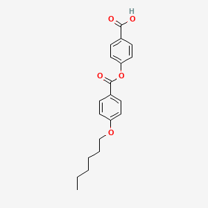 molecular formula C20H22O5 B1294612 4-((4-(Hexyloxy)benzoyl)oxy)benzoic acid CAS No. 52899-68-0