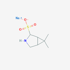 molecular formula C7H12NNaO3S B12946123 Sodium 6,6-dimethyl-3-azabicyclo[3.1.0]hexane-2-sulfonate 