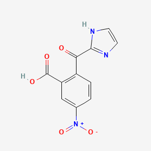 molecular formula C11H7N3O5 B12946130 2-(1H-Imidazole-2-carbonyl)-5-nitrobenzoic acid CAS No. 62367-07-1