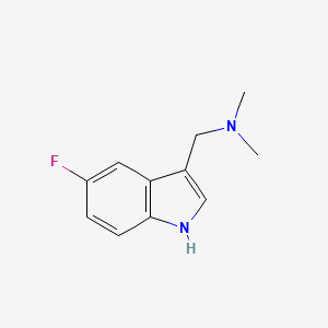 molecular formula C11H13FN2 B1294615 1-(5-氟-1H-吲哚-3-基)-N,N-二甲基甲胺 CAS No. 343-90-8