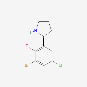 (S)-2-(3-Bromo-5-chloro-2-fluorophenyl)pyrrolidine