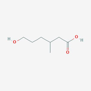 molecular formula C7H14O3 B12946168 6-Hydroxy-3-methylhexanoic acid 