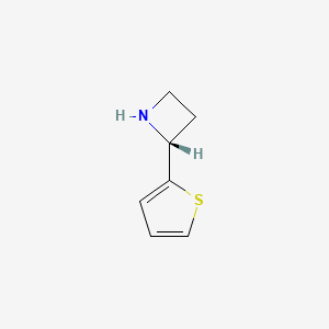 molecular formula C7H9NS B12946170 (R)-2-(Thiophen-2-yl)azetidine 