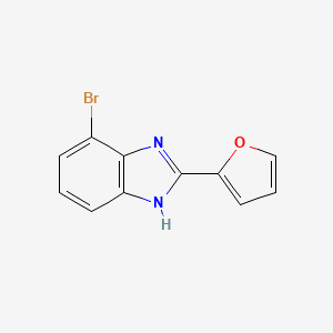 molecular formula C11H7BrN2O B12946184 4-Bromo-2-(furan-2-yl)-1H-benzo[d]imidazole 