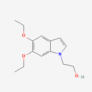 molecular formula C14H19NO3 B12946196 2-(5,6-Diethoxy-1H-indol-1-yl)ethan-1-ol 