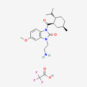 3-(2-Aminoethyl)-1-((1R,2S,5R)-2-isopropyl-5-methylcyclohexanecarbonyl)-5-methoxy-1H-benzo[d]imidazol-2(3H)-one 2,2,2-trifluoroacetate