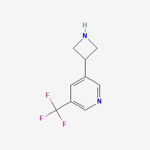 molecular formula C9H9F3N2 B12946219 3-(Azetidin-3-yl)-5-(trifluoromethyl)pyridine 