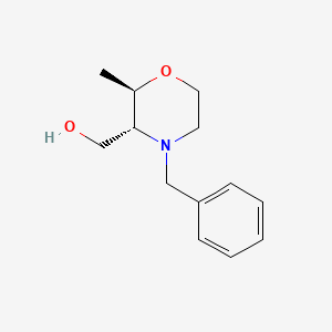 molecular formula C13H19NO2 B12946288 ((2R,3R)-4-Benzyl-2-methylmorpholin-3-yl)methanol 