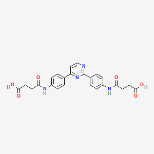 4-[4-[2-[4-[(4-Hydroxy-4-oxobutanoyl)amino]phenyl]pyrimidin-4-yl]anilino]-4-oxobutanoic acid