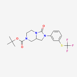 Imidazo[1,5-a]pyrazine-7(1H)-carboxylic acid, hexahydro-3-oxo-2-[3-[(trifluoromethyl)thio]phenyl]-, 1,1-dimethylethyl ester