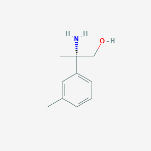 molecular formula C10H15NO B12946343 (S)-2-Amino-2-(m-tolyl)propan-1-ol 