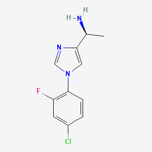 (S)-1-(1-(4-Chloro-2-fluorophenyl)-1H-imidazol-4-yl)ethan-1-amine