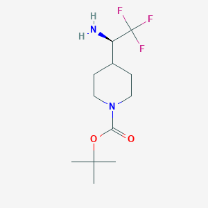 tert-Butyl (R)-4-(1-amino-2,2,2-trifluoroethyl)piperidine-1-carboxylate