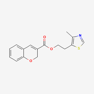 molecular formula C16H15NO3S B12946416 2-(4-Methylthiazol-5-yl)ethyl 2H-chromene-3-carboxylate 