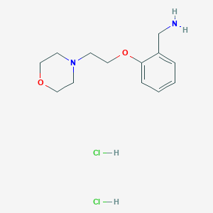 molecular formula C13H22Cl2N2O2 B12946429 {2-[2-(Morpholin-4-yl)ethoxy]phenyl}methanamine dihydrochloride 