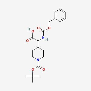 molecular formula C20H28N2O6 B12946453 2-(((Benzyloxy)carbonyl)amino)-2-(1-(tert-butoxycarbonyl)piperidin-4-yl)acetic acid 