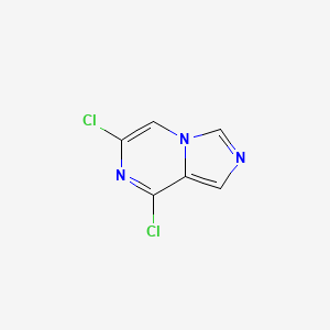 molecular formula C6H3Cl2N3 B12946461 6,8-Dichloroimidazo[1,5-a]pyrazine 