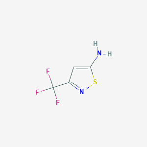 molecular formula C4H3F3N2S B12946468 3-(Trifluoromethyl)isothiazol-5-amine 