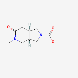 molecular formula C13H22N2O3 B12946474 tert-Butyl (3aS,7aS)-5-methyl-6-oxooctahydro-2H-pyrrolo[3,4-c]pyridine-2-carboxylate 