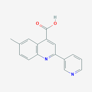 molecular formula C16H12N2O2 B1294651 6-甲基-2-吡啶-3-基喹啉-4-羧酸 CAS No. 5110-02-1