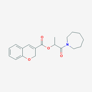 molecular formula C19H23NO4 B12946531 1-(Azepan-1-yl)-1-oxopropan-2-yl 2H-chromene-3-carboxylate 