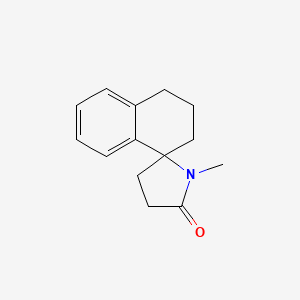 molecular formula C14H17NO B12946543 1'-methyl-3,4-dihydro-2H-spiro[naphthalene-1,2'-pyrrolidin]-5'-one 