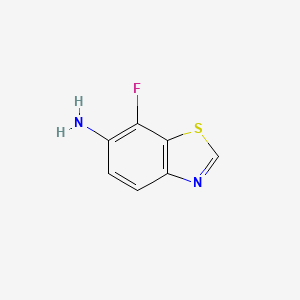 molecular formula C7H5FN2S B12946549 7-Fluorobenzo[d]thiazol-6-amine 