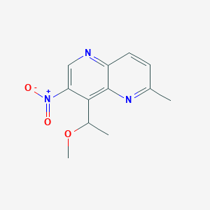 8-(1-Methoxyethyl)-2-methyl-7-nitro-1,5-naphthyridine