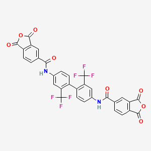 molecular formula C32H14F6N2O8 B12946632 N,N'-(2,2'-Bis(trifluoromethyl)-[1,1'-biphenyl]-4,4'-diyl)bis(1,3-dioxo-1,3-dihydroisobenzofuran-5-carboxamide) 