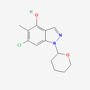 6-Chloro-5-methyl-1-(tetrahydro-2H-pyran-2-yl)-1H-indazol-4-ol